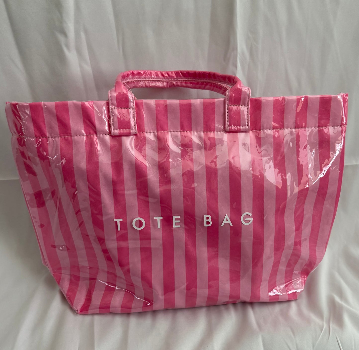 Pink Stripe Tote Bag