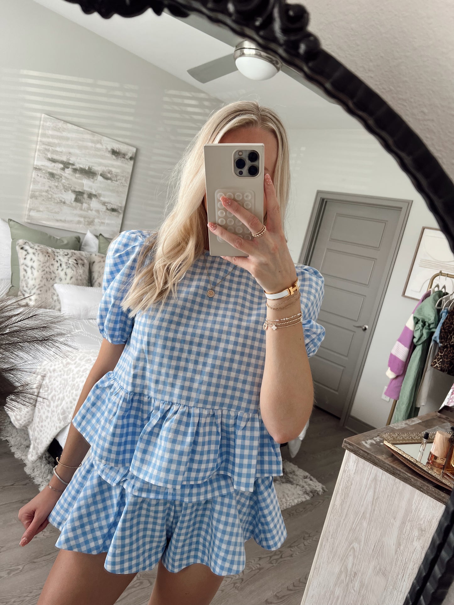 Blue Gingham Set