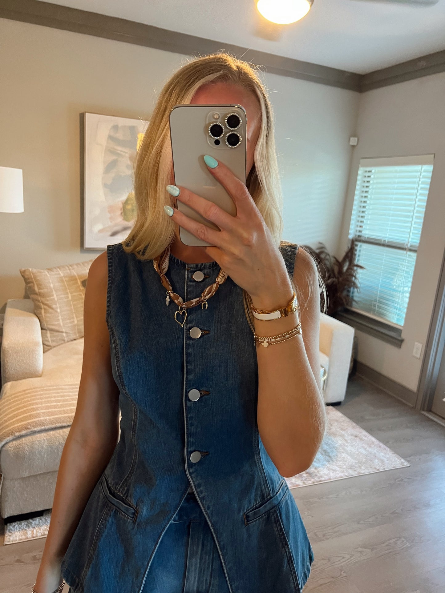 Denim Vest Set