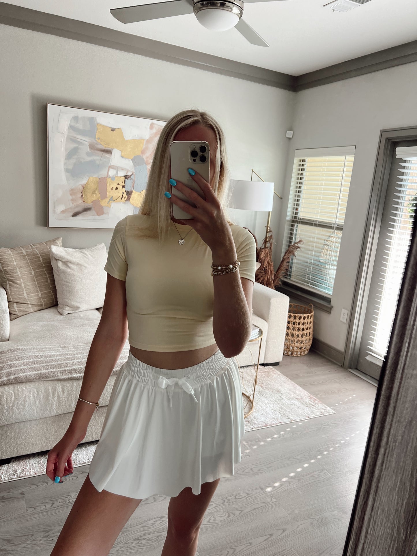 White Flowy Skirt