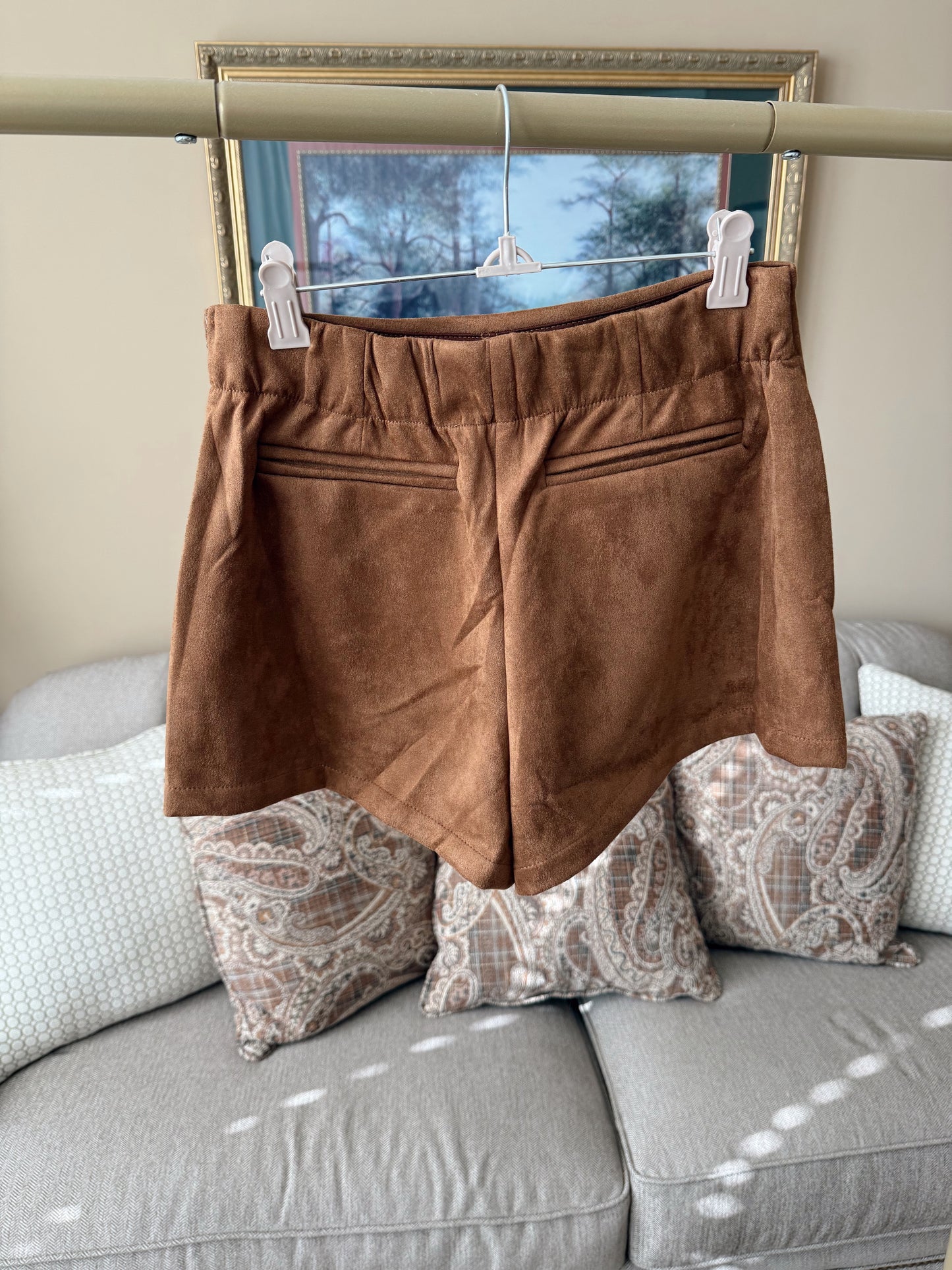 Brown Suede Skort