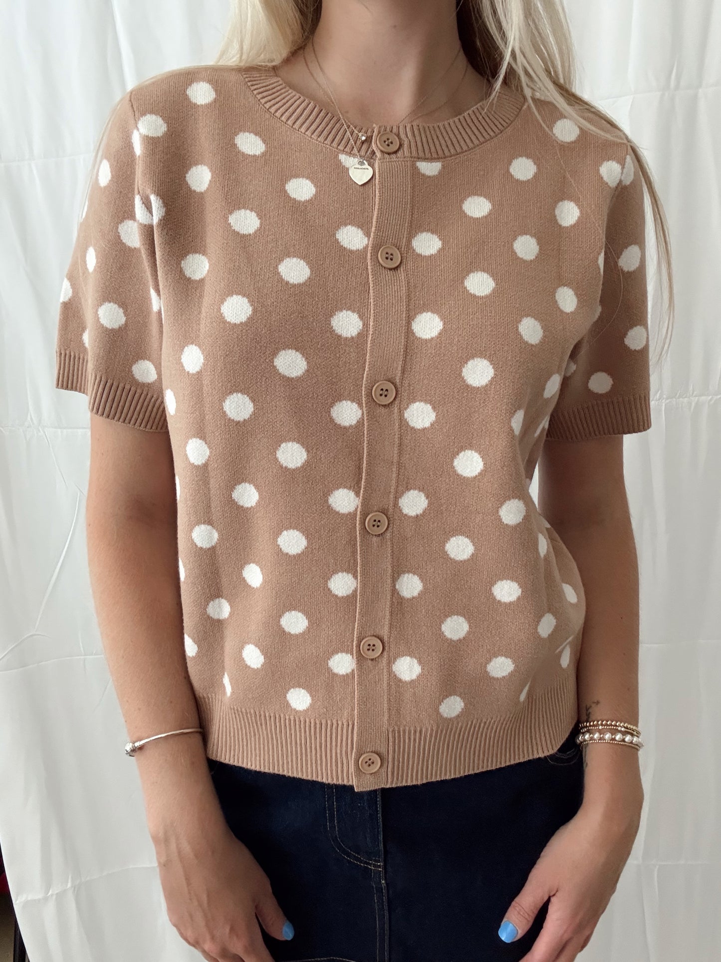 Brown Polka Dot Sweater
