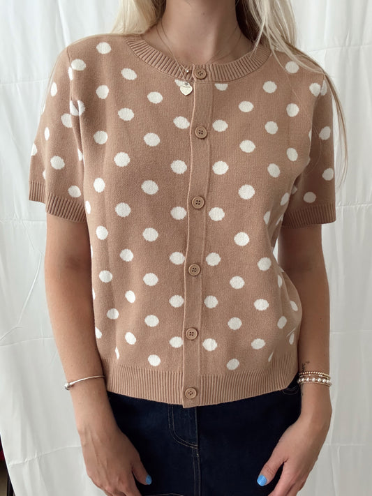 Brown Polka Dot Sweater