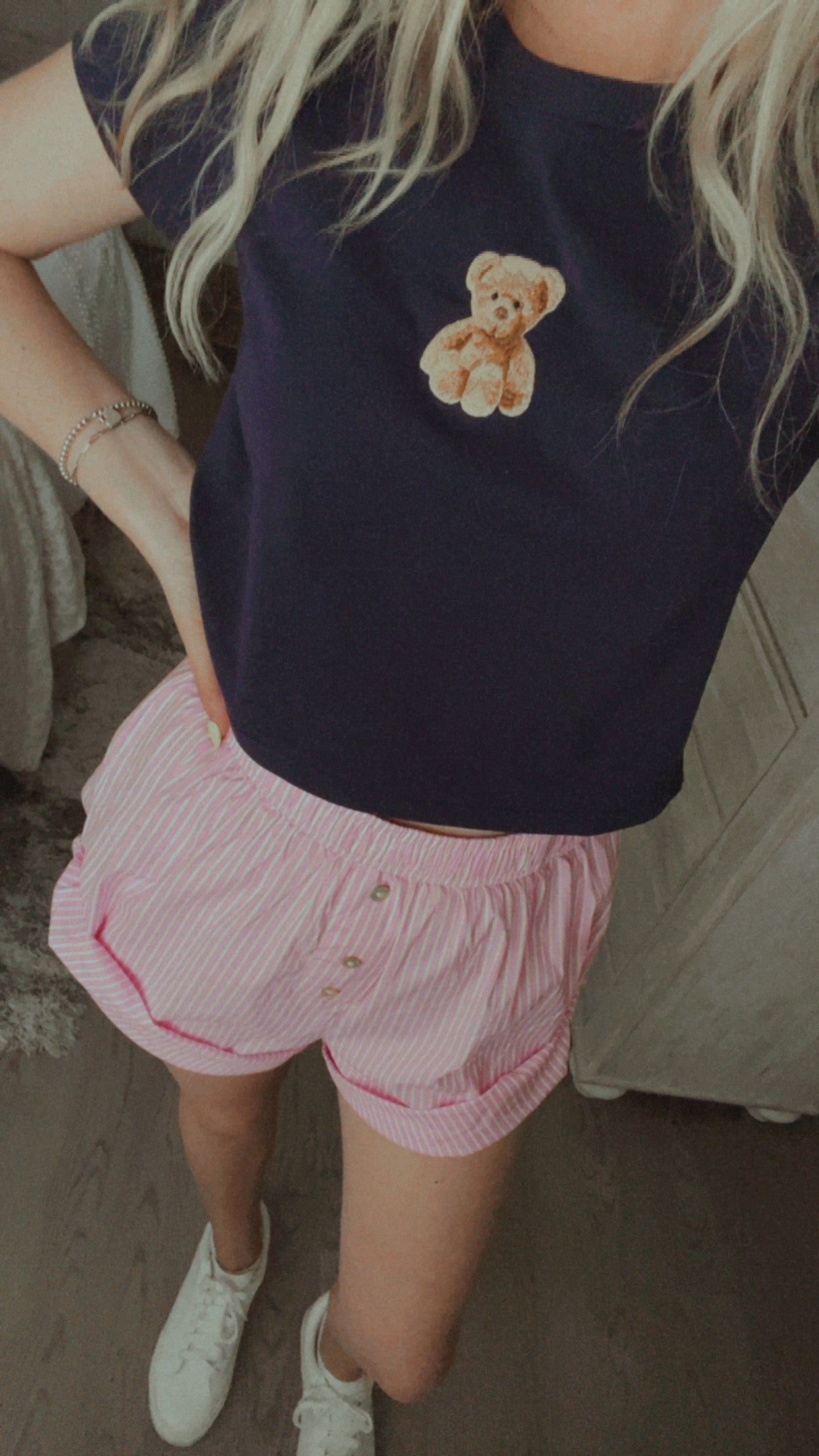 Navy Bear Tee