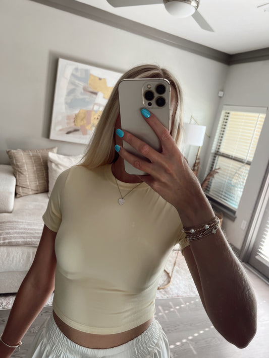 Yellow Crop Tee