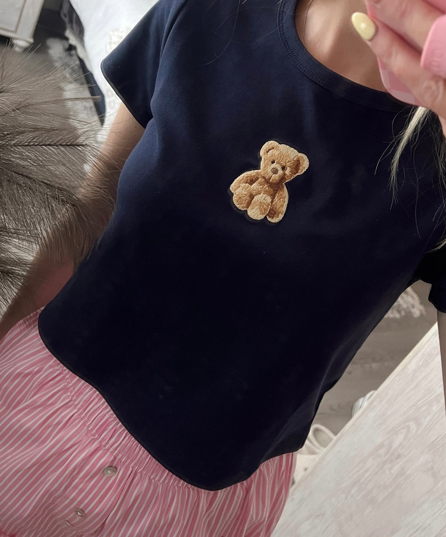 Navy Bear Tee
