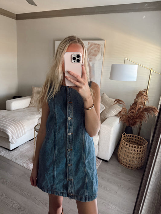 Button Up Denim Dress