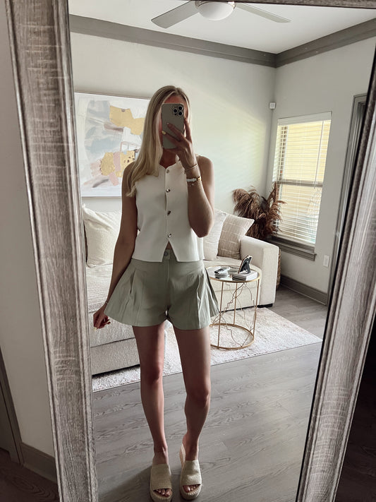 Flare Olive Shorts
