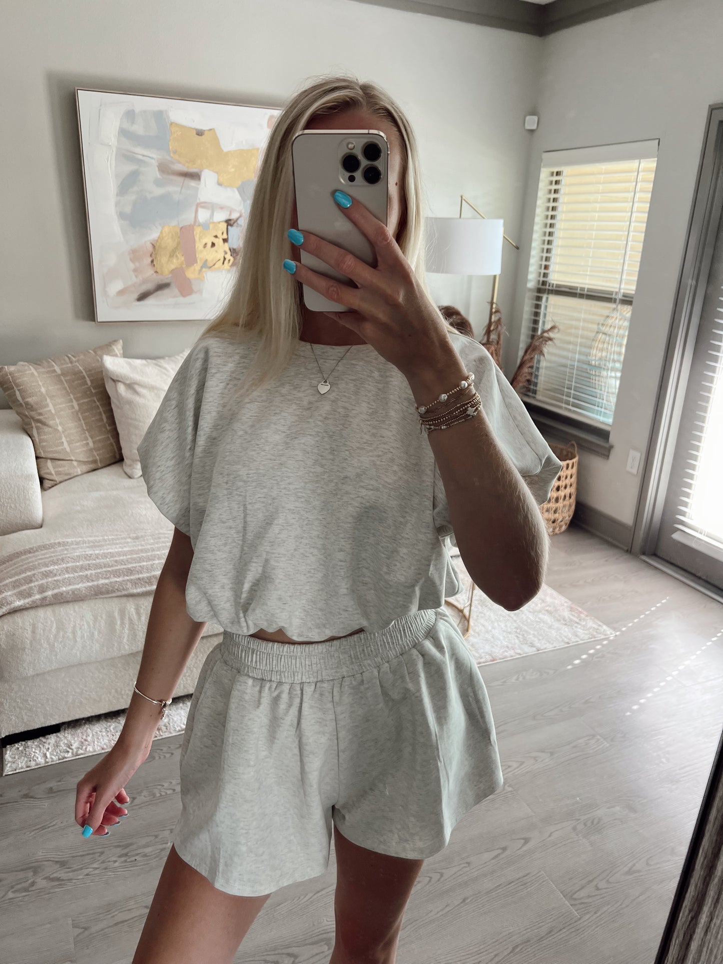 Grey Bubble Top